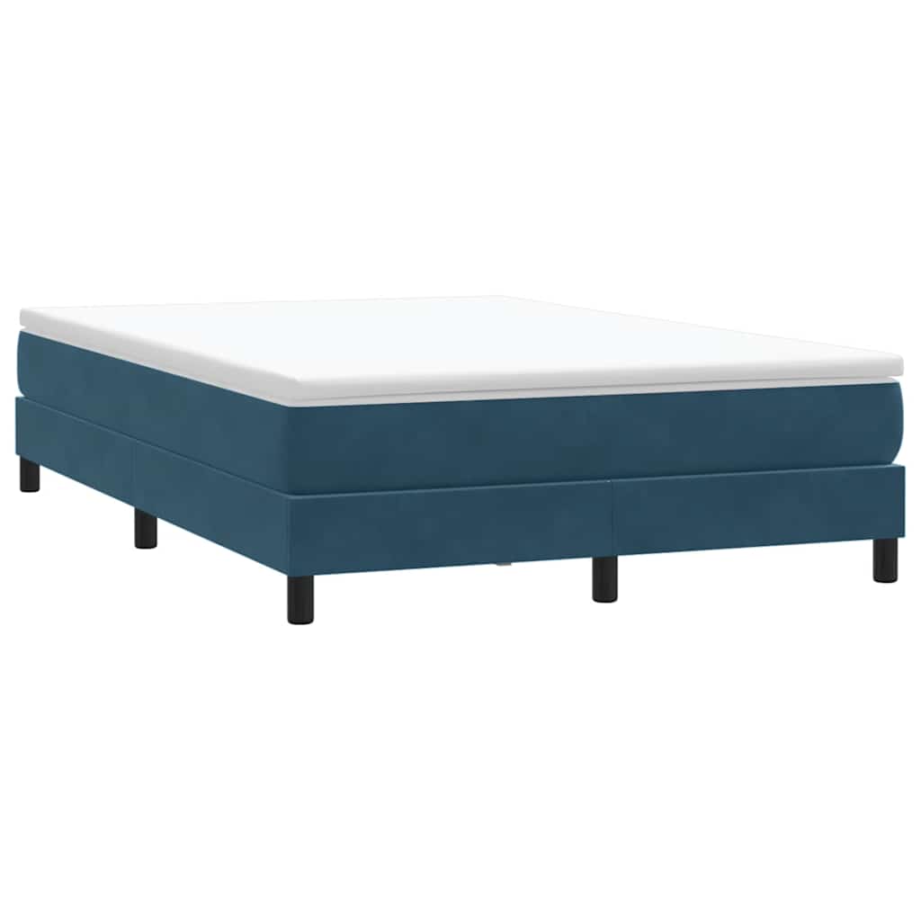 Boxspringbett ohne Matratze Dunkelblau 140x210 cm Samt