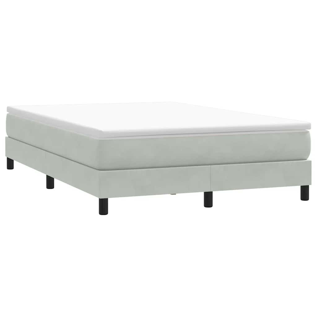 Boxspringbett ohne Matratze Hellgrau 160x210 cm Samt