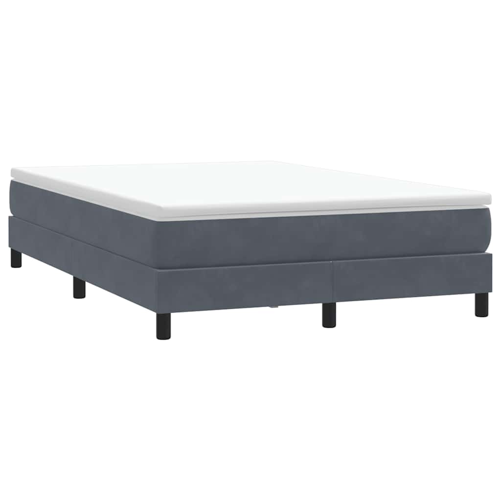 Boxspringbett ohne Matratze Dunkelgrau 160x210 cm Samt