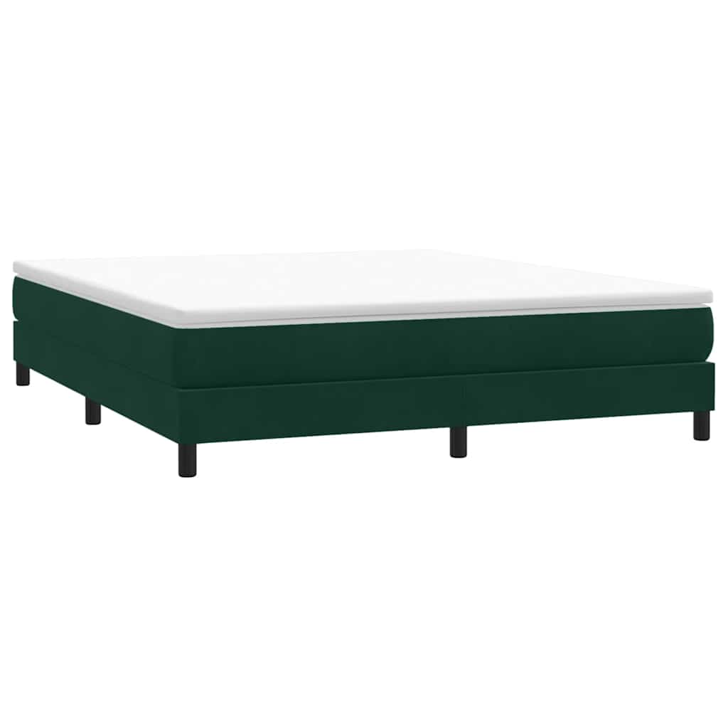 Boxspringbett ohne Matratze Dunkelgrün 180x210 cm Samt