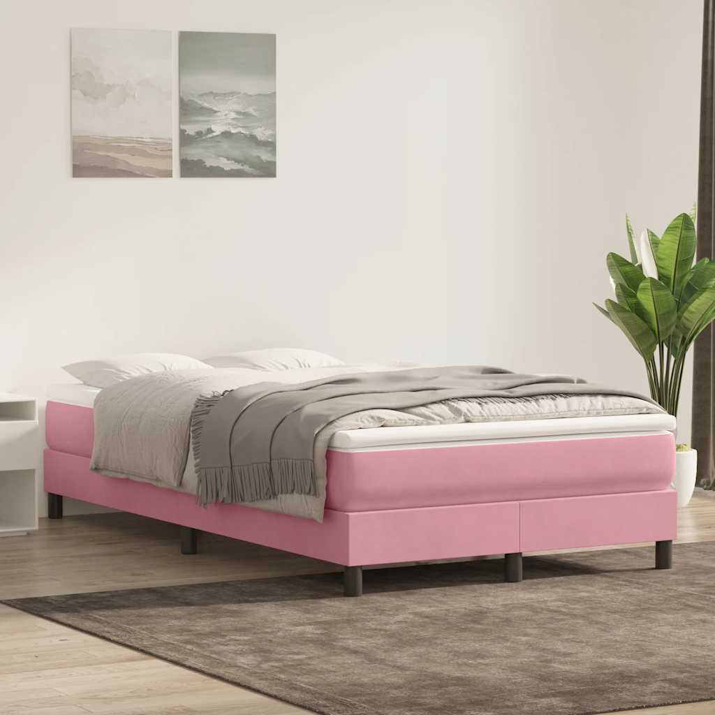 Boxspringbett ohne Matratze Rosa 120x220 cm Samt