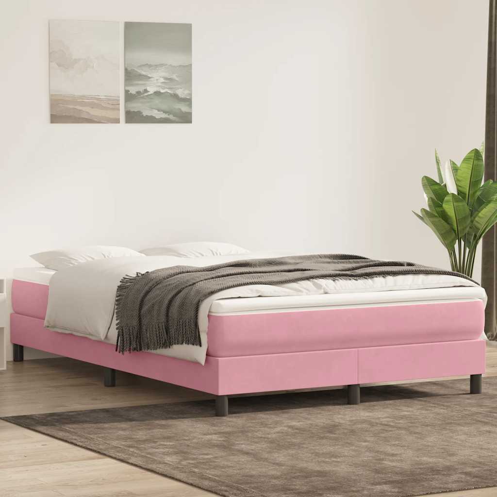 Boxspringbett ohne Matratze Rosa 160x220 cm Samt