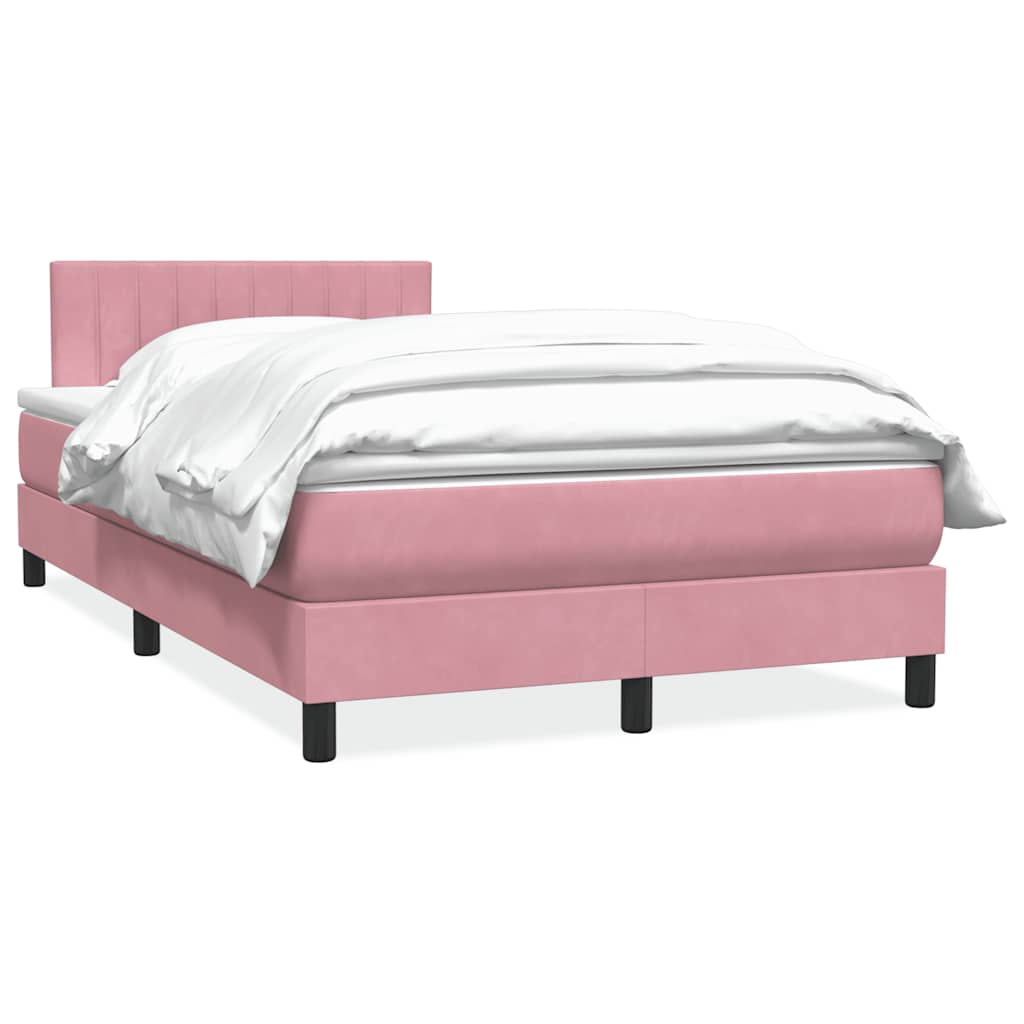 Boxspringbett mit Matratze Rosa 120x220 cm Samt
