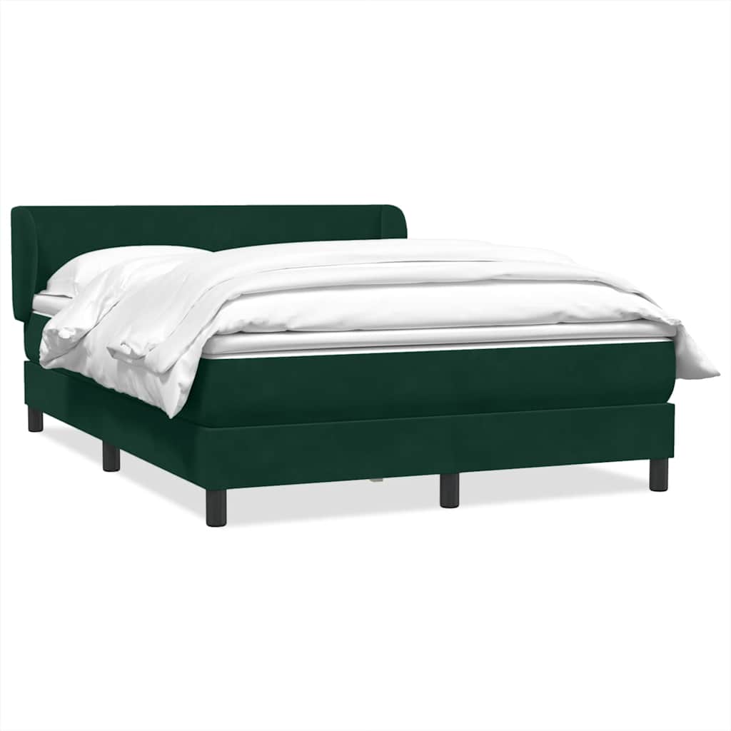 Boxspringbett mit Matratze Dunkelgrün 160x220 cm Samt