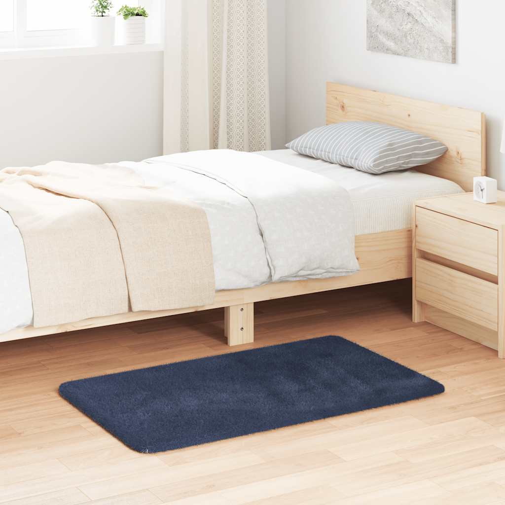 Teppich Shaggy Hochflor NAVARRA Marineblau 60x100 cm Polyester