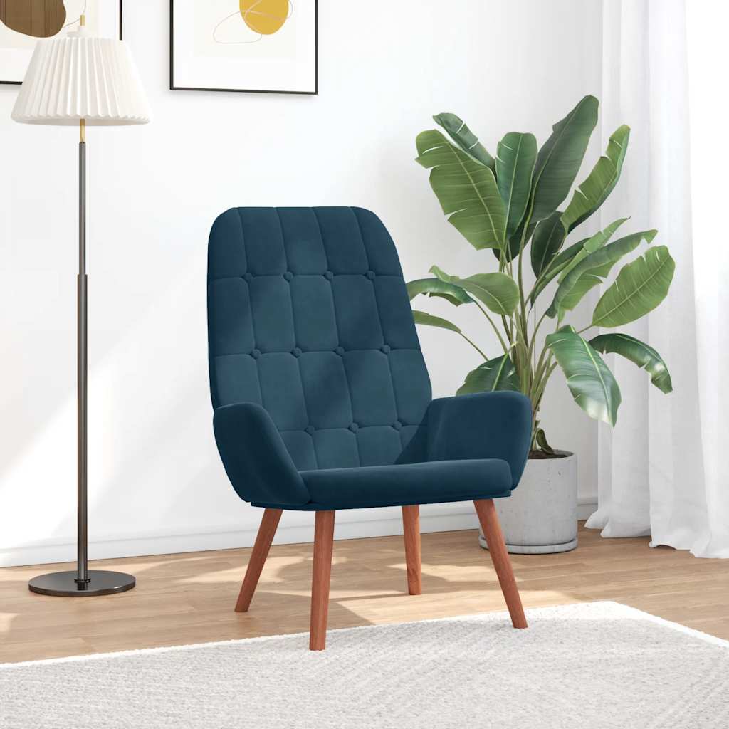 Relaxsessel Blau Samt
