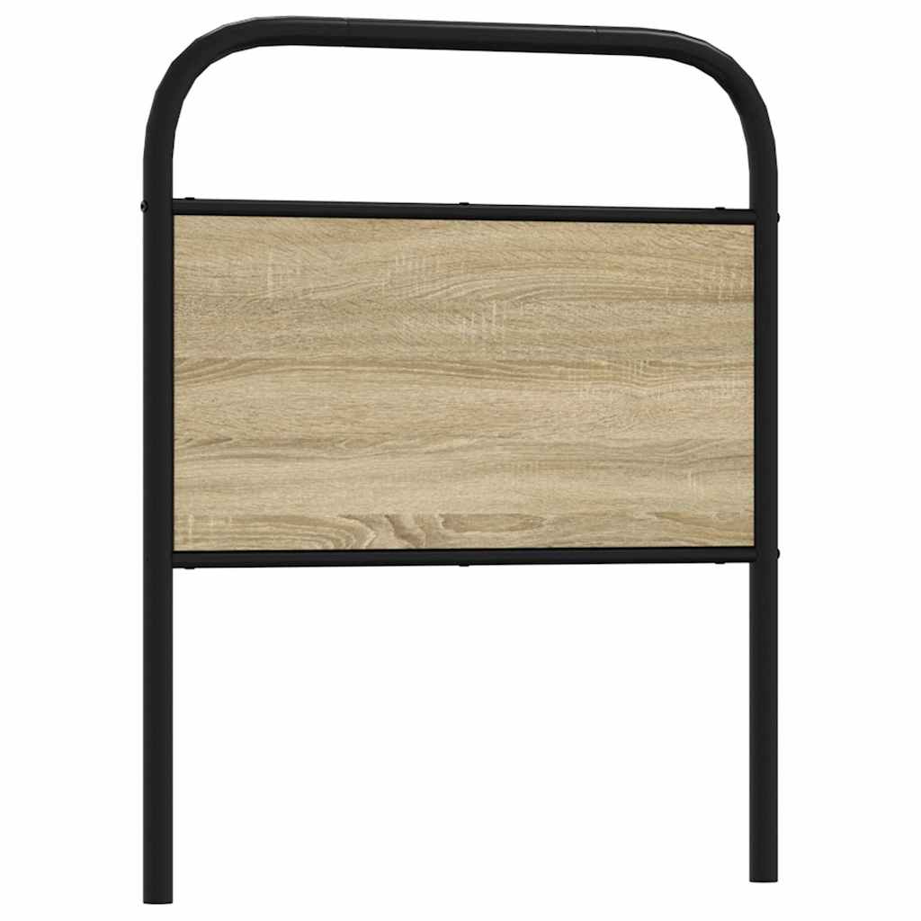 Ersatz-Kopfteil Sonoma-Eiche 80 cm Stahl und Holzwerkstoff