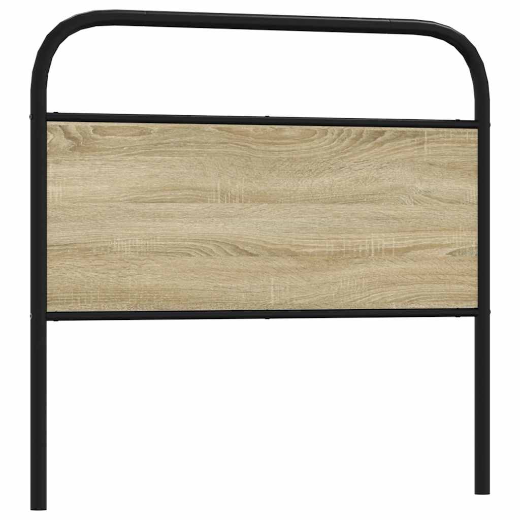 Ersatz-Kopfteil Sonoma-Eiche 90 cm Stahl und Holzwerkstoff