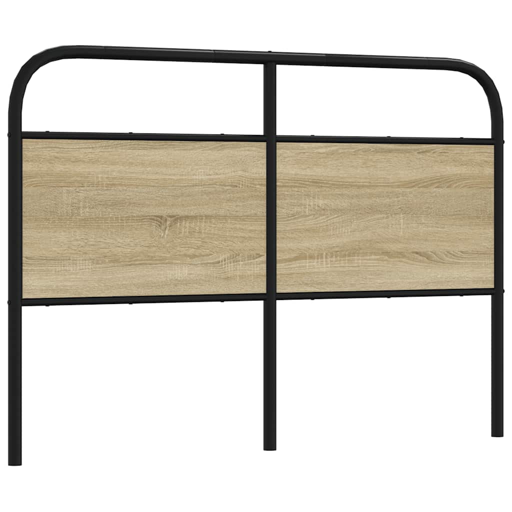 Ersatz-Kopfteil Sonoma-Eiche 120 cm Stahl und Holzwerkstoff