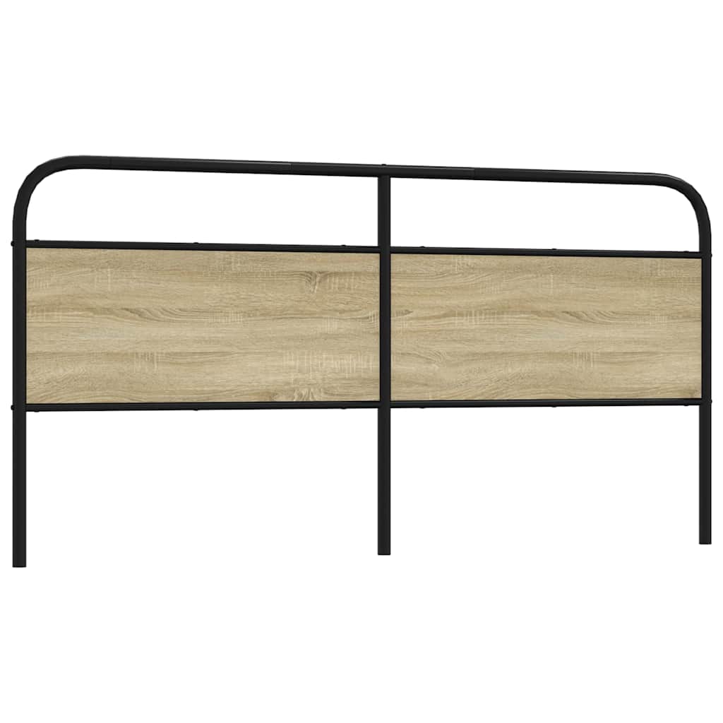 Ersatz-Kopfteil Sonoma-Eiche 190 cm Stahl und Holzwerkstoff