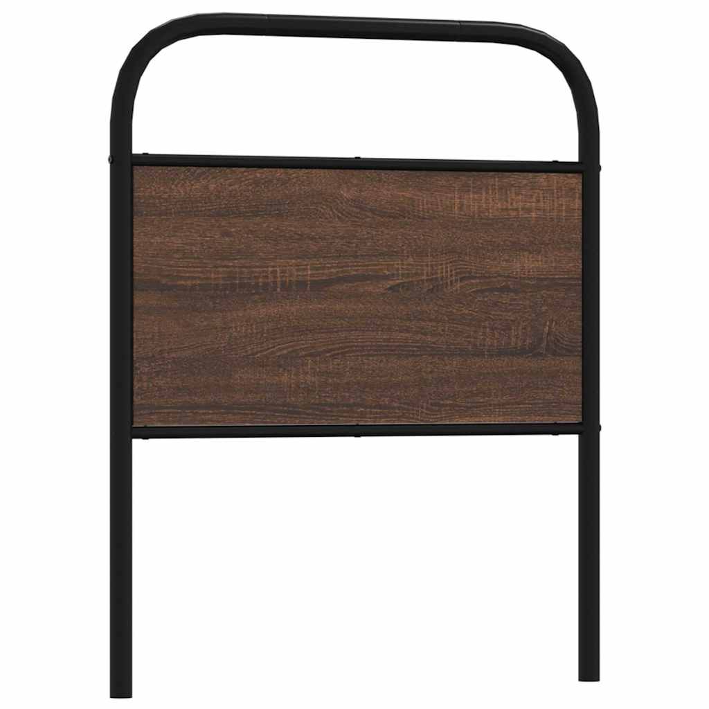 Ersatz-Kopfteil Braun Eichen-Optik 80 cm Stahl und Holzwerkstoff