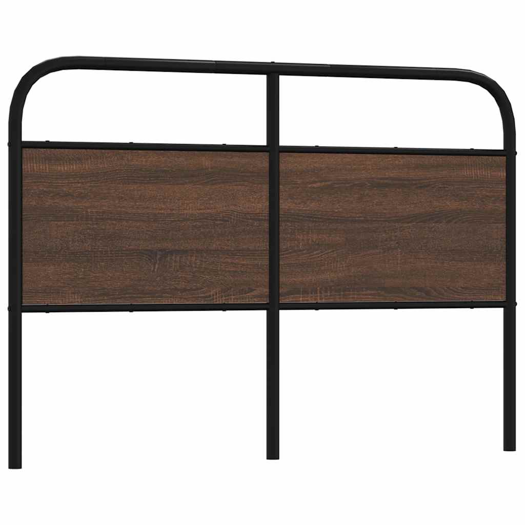 Ersatz-Kopfteil Braun Eichen-Optik 135 cm Stahl und Holzwerkstoff