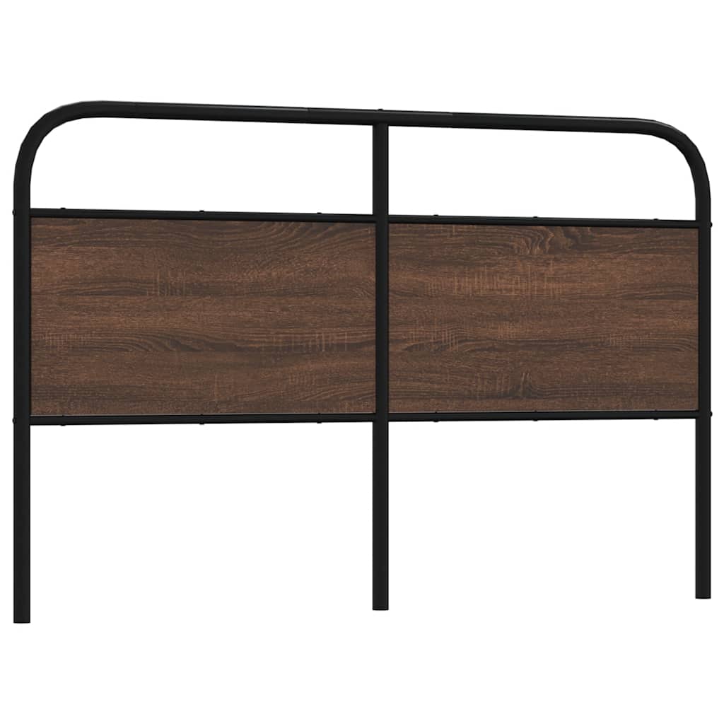 Ersatz-Kopfteil Braun Eichen-Optik 150 cm Stahl und Holzwerkstoff