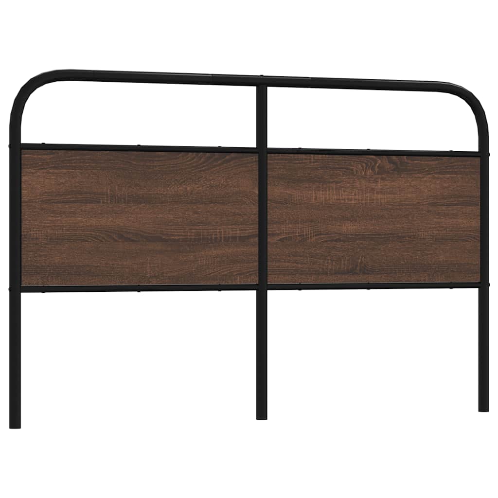 Ersatz-Kopfteil Braun Eichen-Optik 160 cm Stahl und Holzwerkstoff