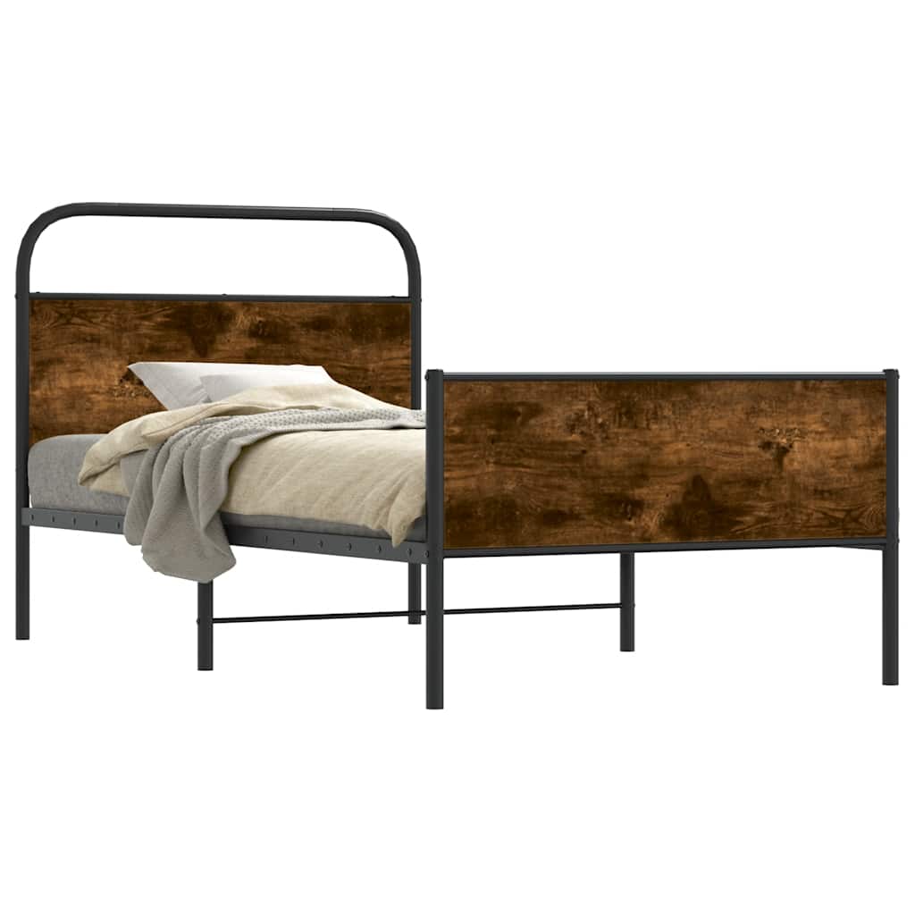 Bettgestell ohne Matratze 90x200 cm Sonoma-Eiche Holzwerkstoff