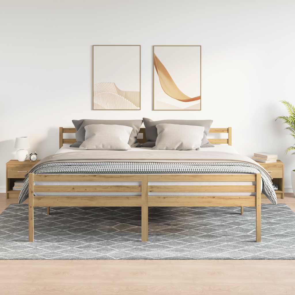 Nachttische 2 Stk. mit Schublade Artisan-Eiche 39x28x41 cm