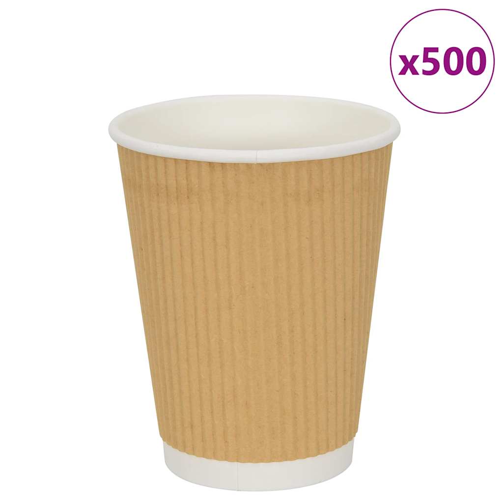 Pappbecher 500 Stk. 12oz 300ml Braun