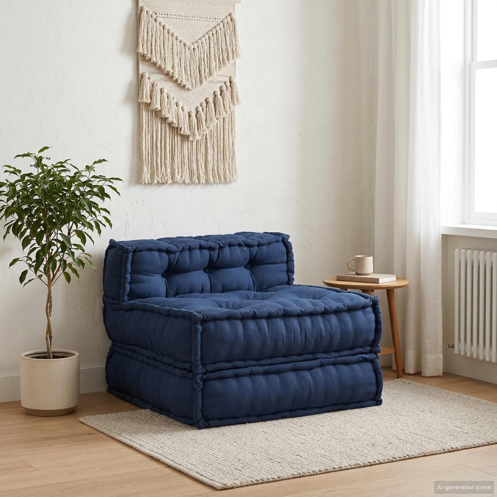 Modulare Sofagarnitur Stoff Indigo 70 x 70 x 56 cm