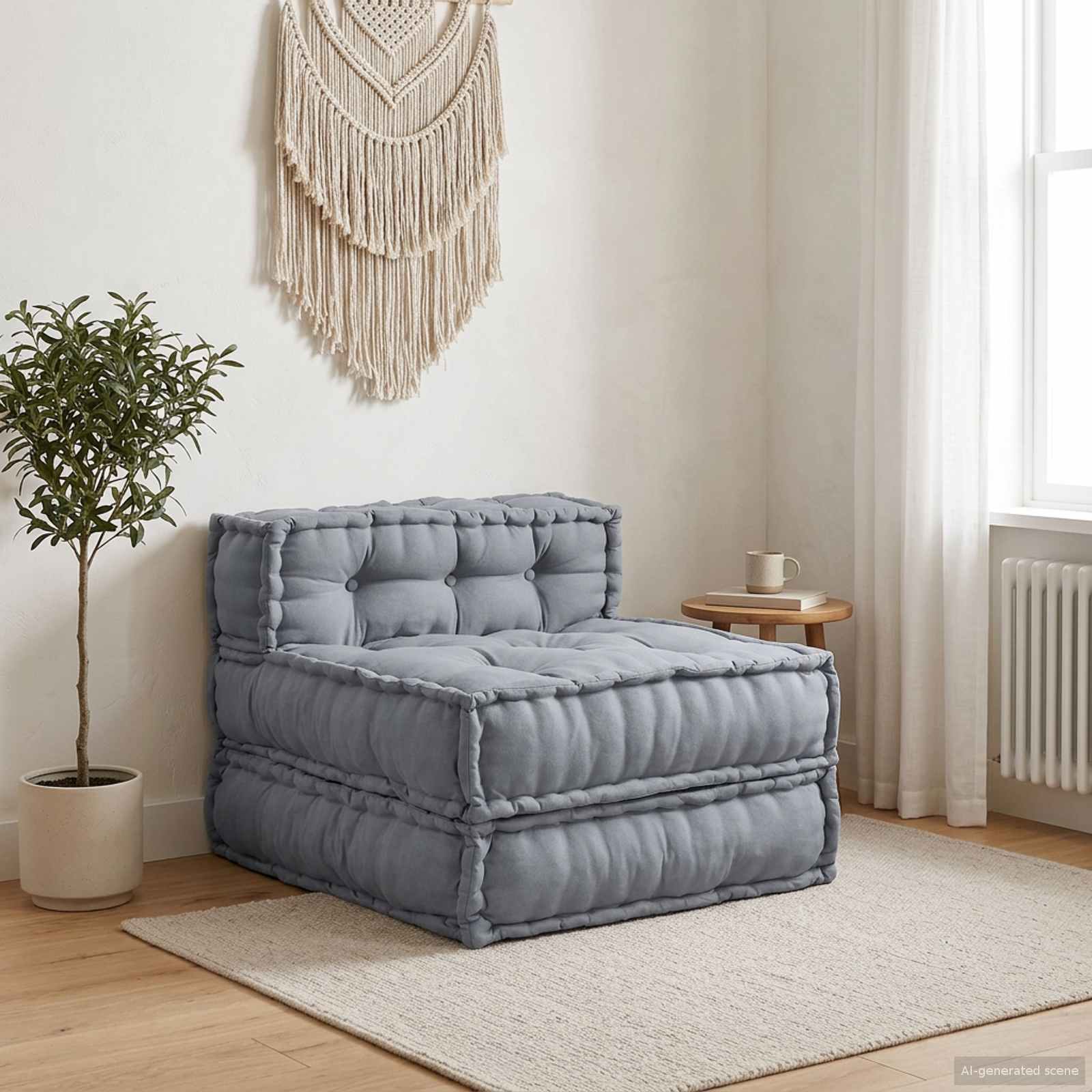Modulare Sofagarnitur Stoff Grau 70 x 70 x 56 cm