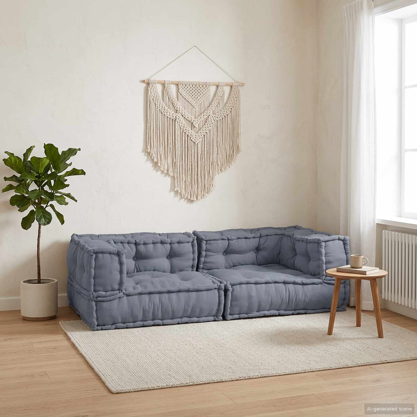 Modulare Sofagarnitur 3 stk. Stoff Grau 140 x 70 x 36 cm
