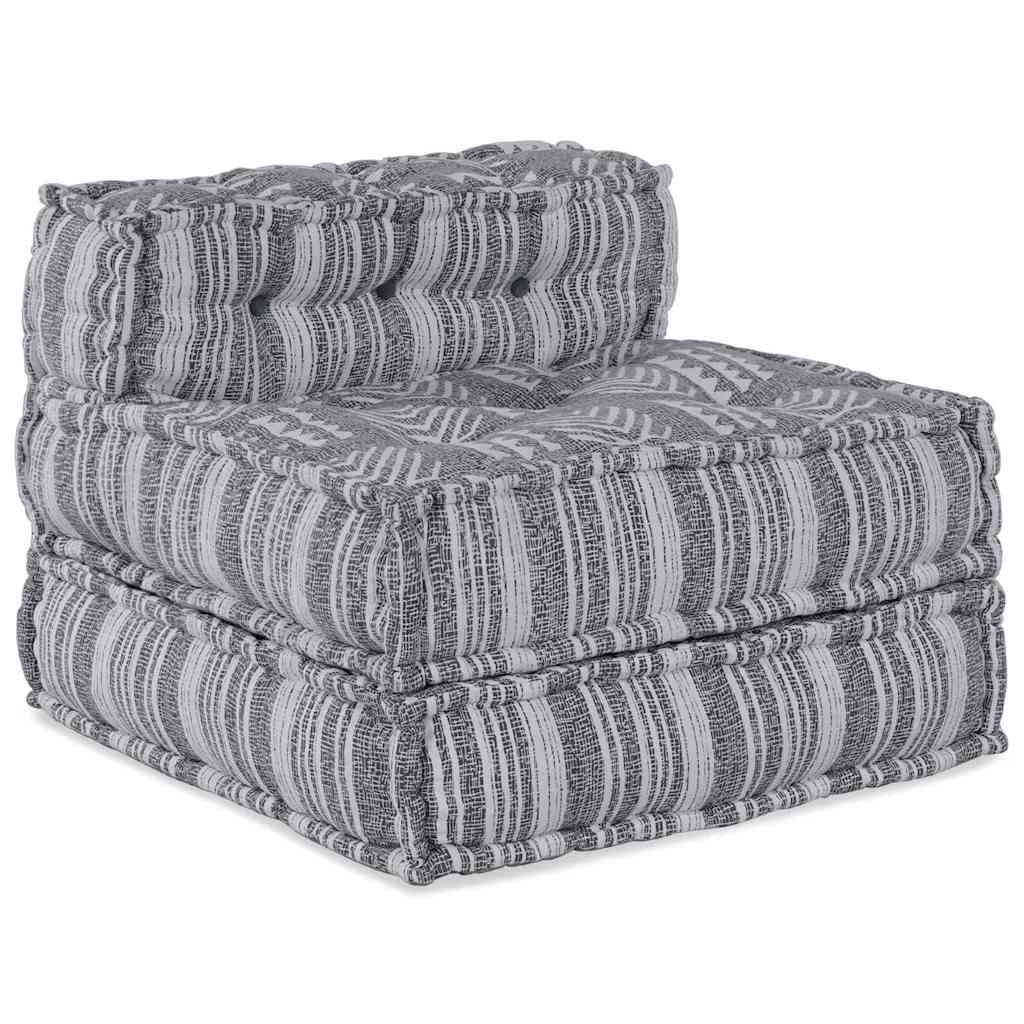 Modulare Sofagarnitur Stoff Grau Druck 70 x 70 x 56 cm