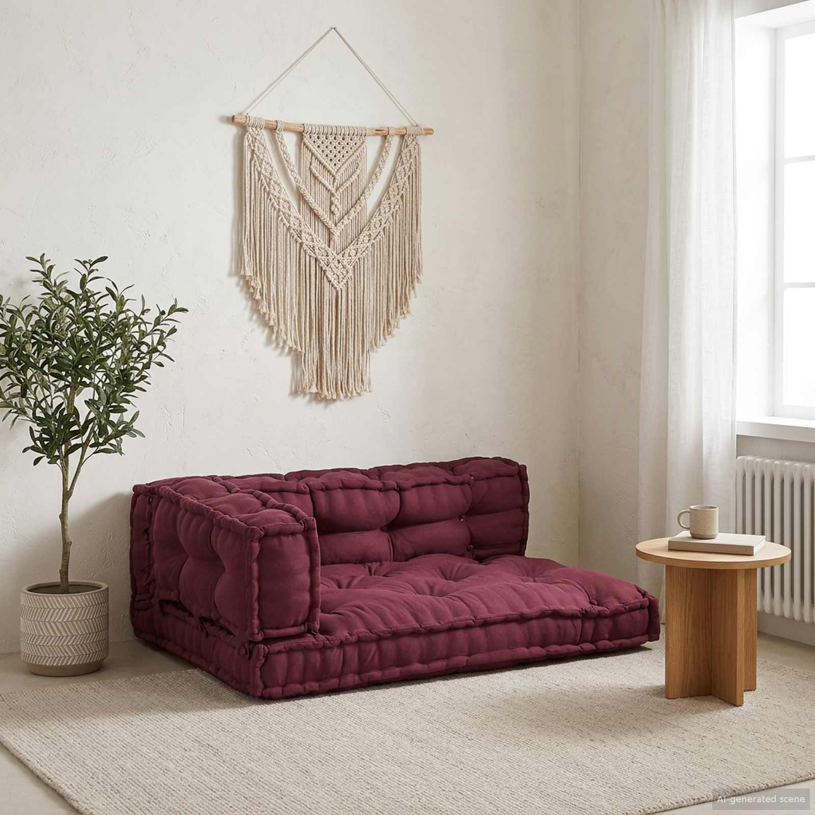 Pallet Sofa Kissen 3 stk. Stoff Kastanienbraun 120 x 80 x 38 cm