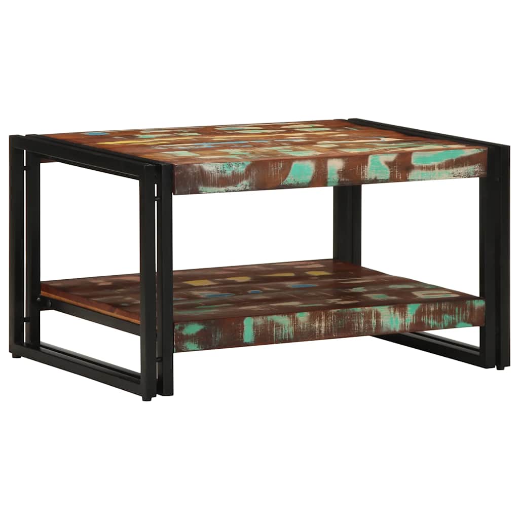 Couchtisch Mehrfarbig 70x50x38 cm Altholz Massivholz