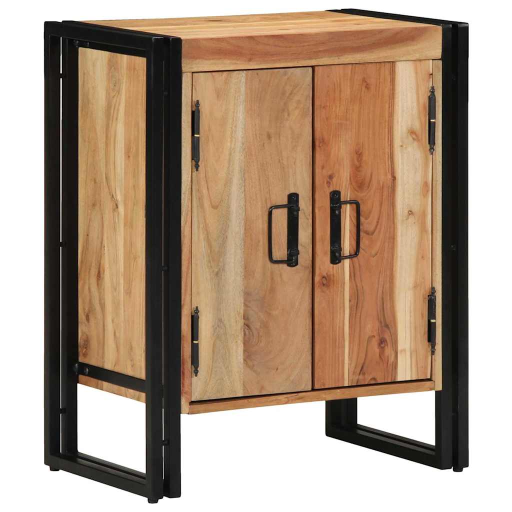 Schuhschrank 56 x 35 x 70 cm Massivholz Akazie Braun