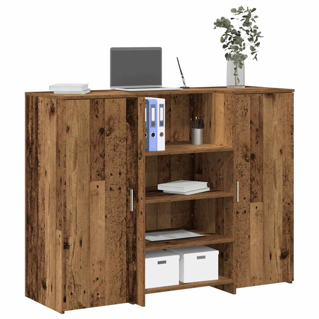 Empfangstheke Altholz-Optik 135x50x103,5 cm Holzwerkstoff