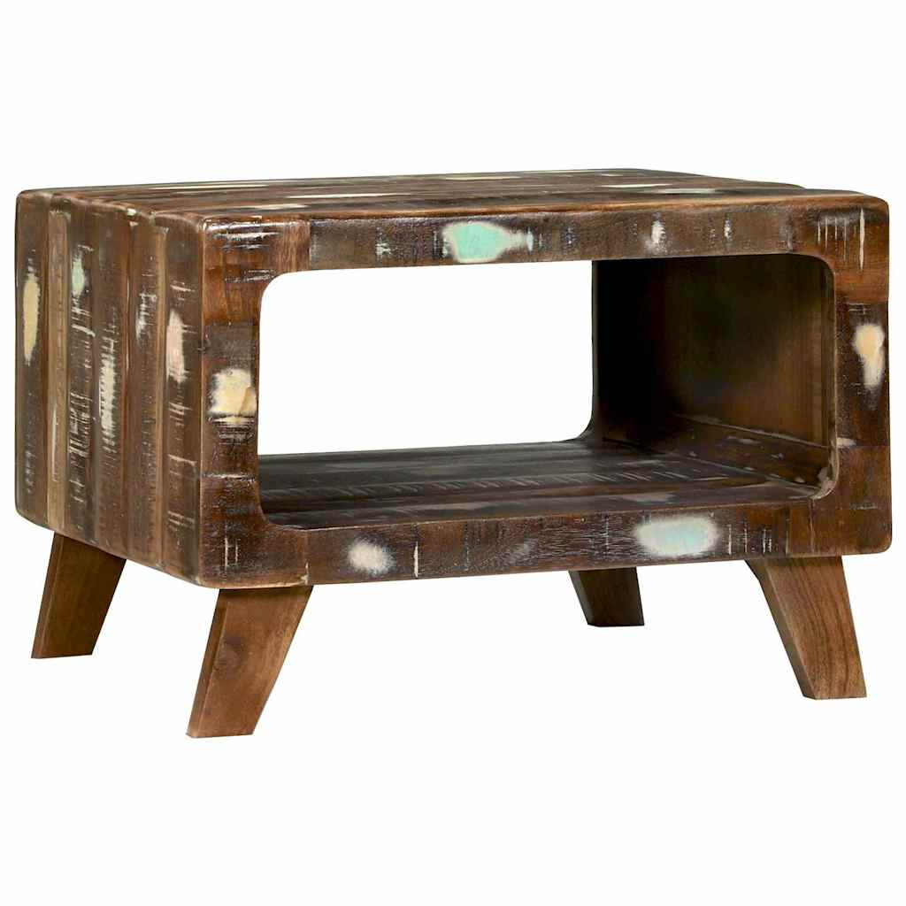 Couchtisch 50 x 50 x 35 cm Massives upgecyceltes Holz