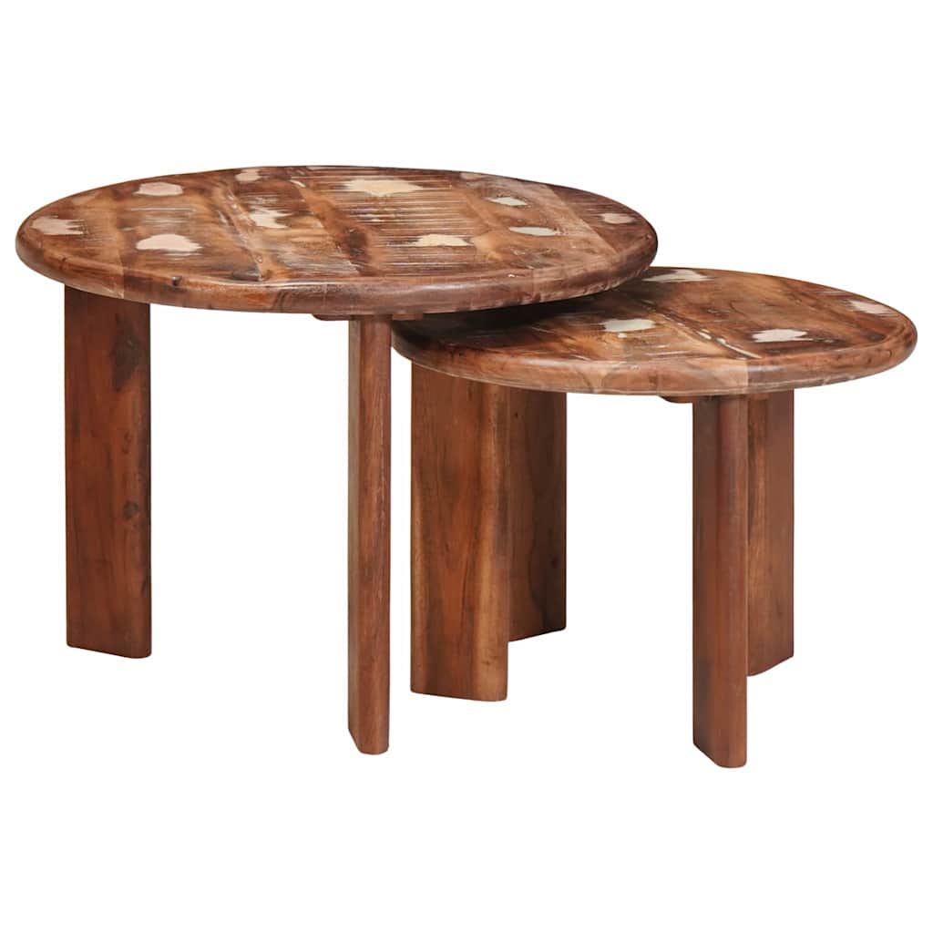 Nesting-Couchtische 2 stk. Mehrfarbig Ø 50 x 40 cm