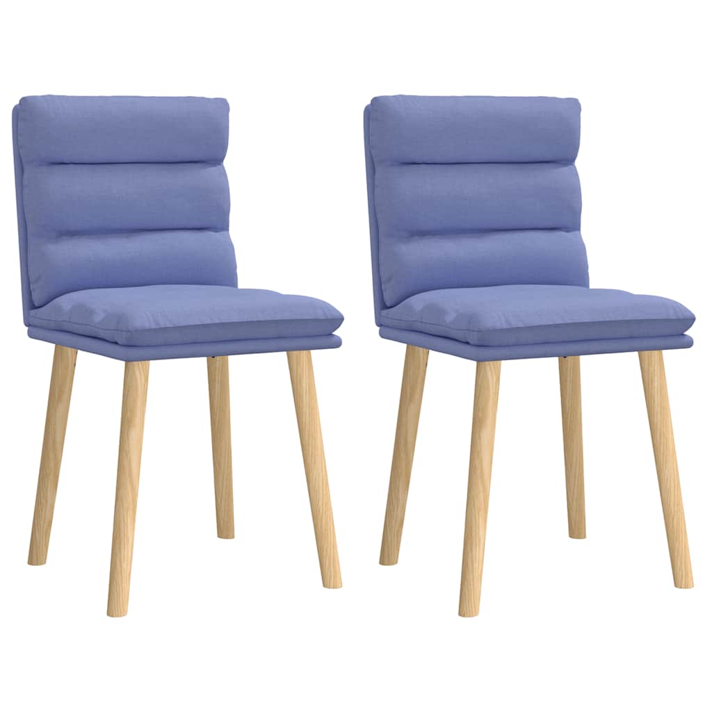 Esszimmerstühle 2 Stk. Jeansblau Stoff