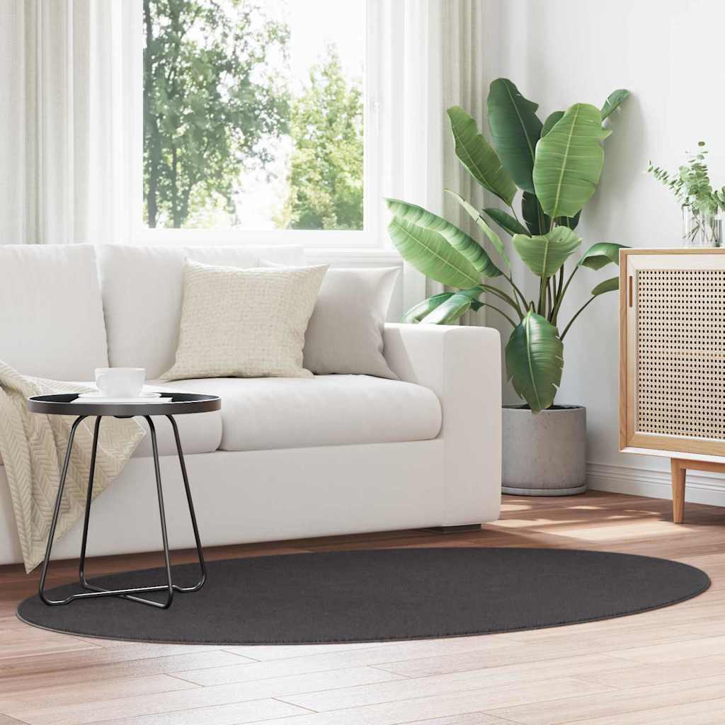 Teppich HUARTE Anthrazit 120 x 170 cm 100 % Polyester