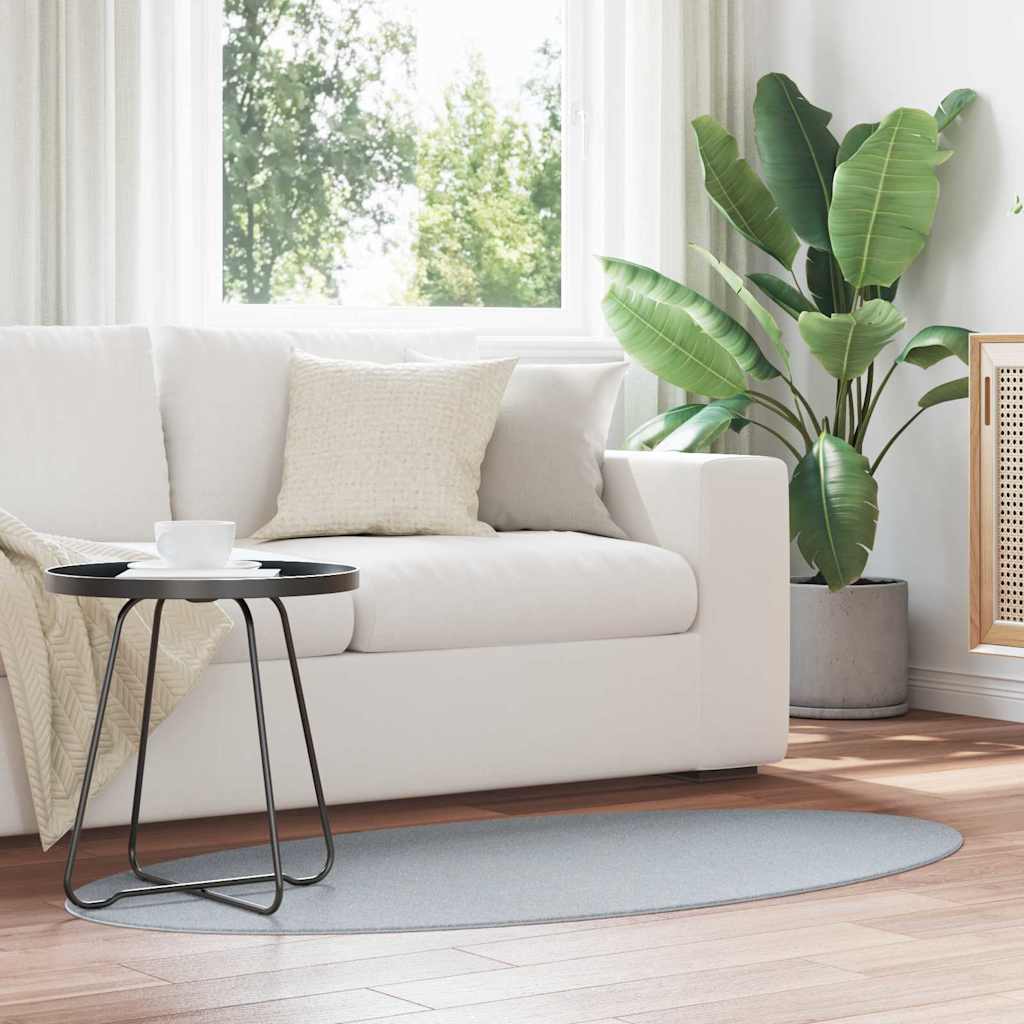 Teppich HUARTE Grau 80 x 150 cm 100 % Polyester