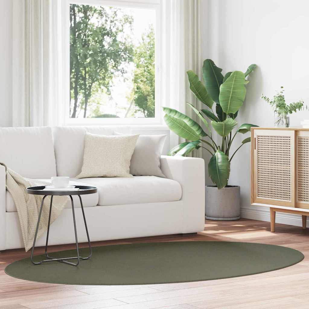 Teppich HUARTE Waldgrün 140 x 200 cm 100 % Polyester