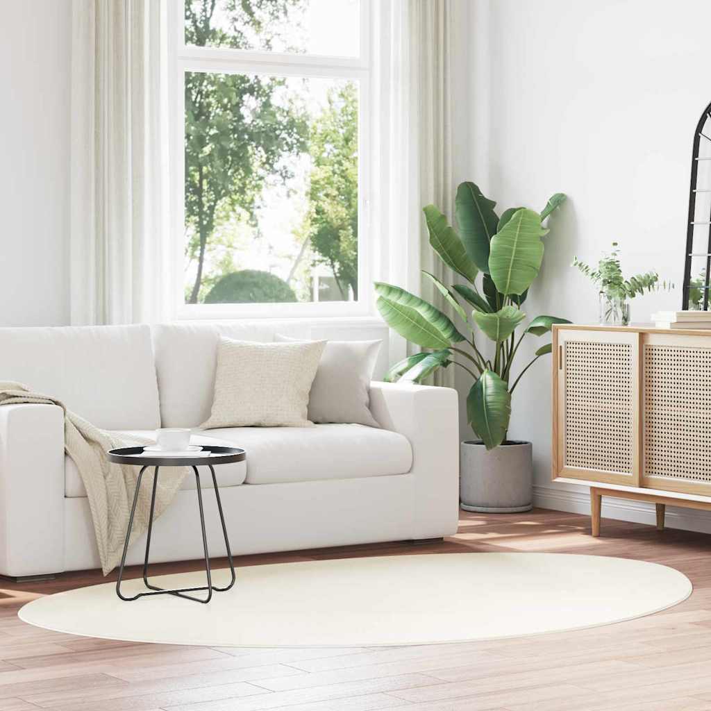 Teppich HUARTE Creme 140 x 200 cm Polyester
