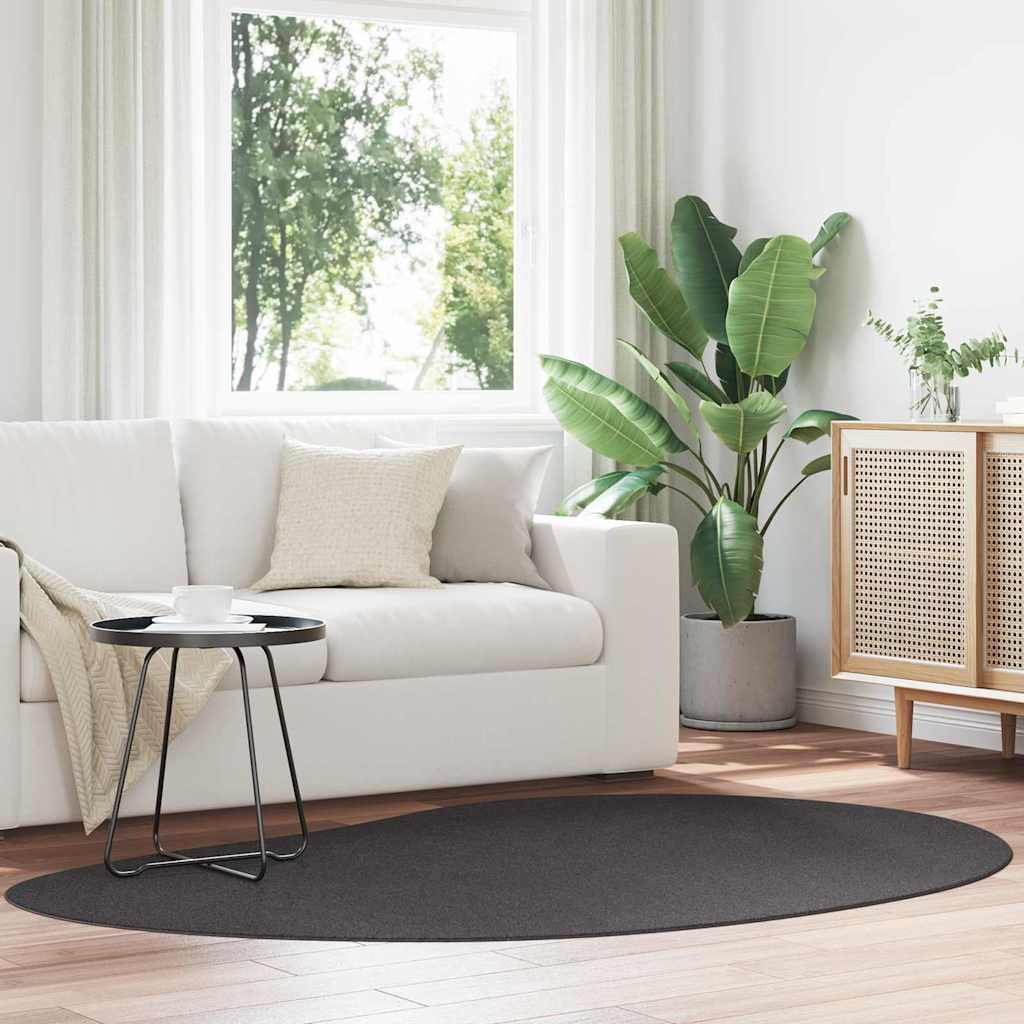 Teppich HUARTE Anthrazit 140 x 200 cm Polyester