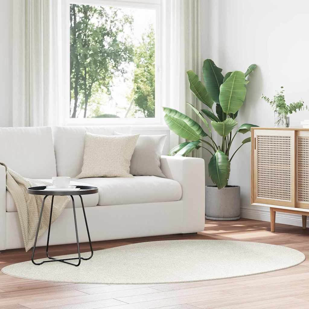 Teppich HUARTE Creme 140 x 200 cm Polyester