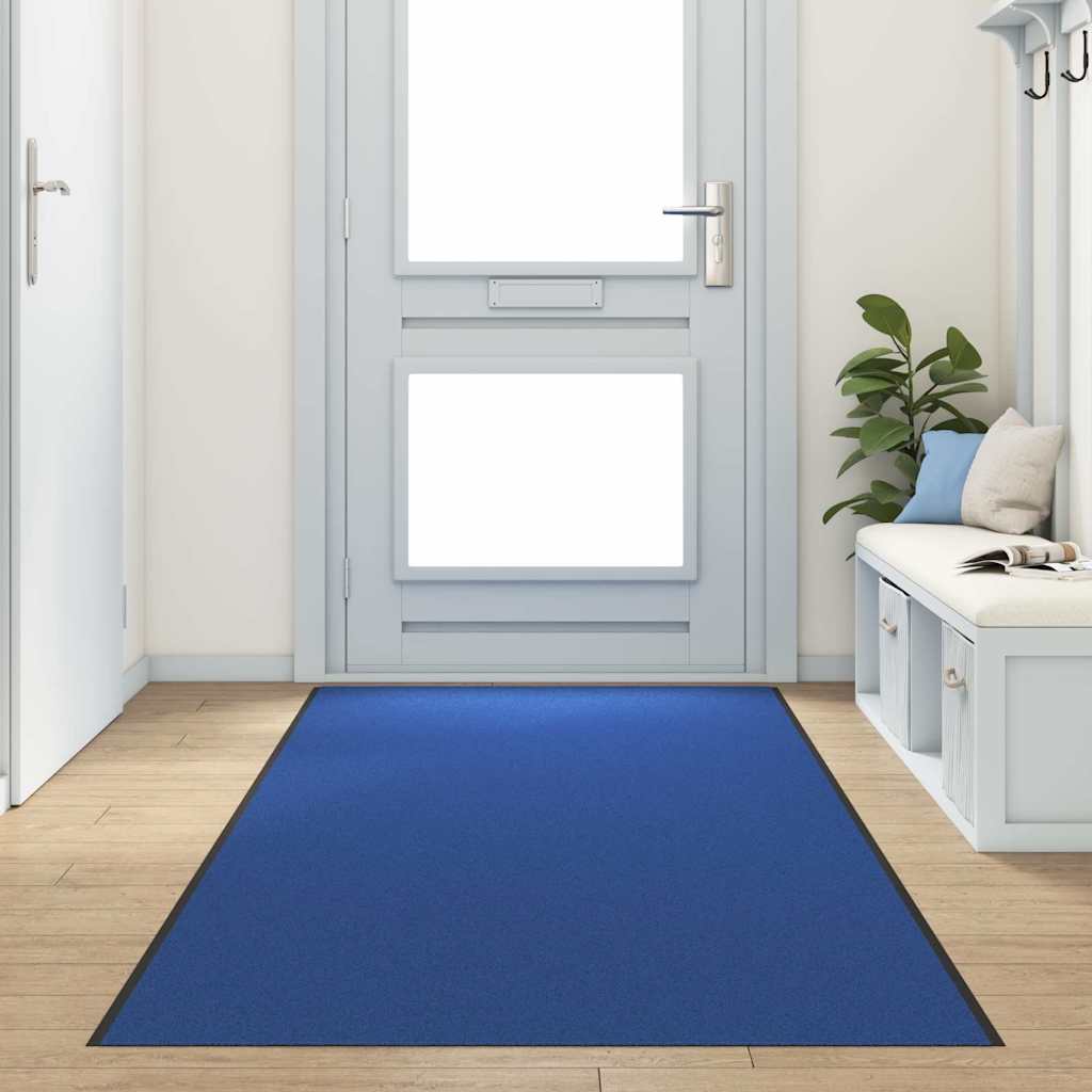 Fußmatte Blau und Schwarz 120 x 400 cm 100% Polyamid