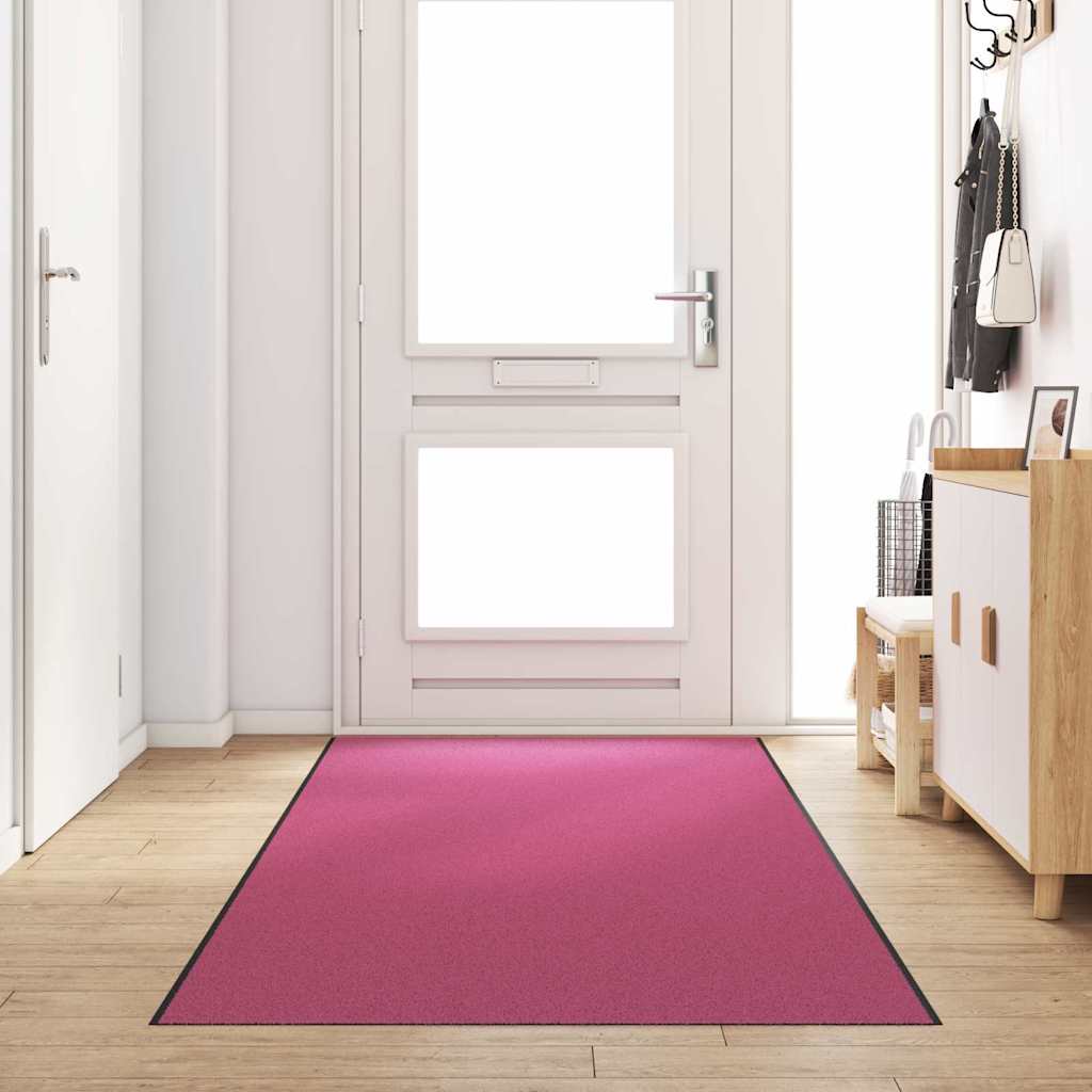 Fußmatte Rosa und Schwarz 120 x 400 cm 100% Polyamid