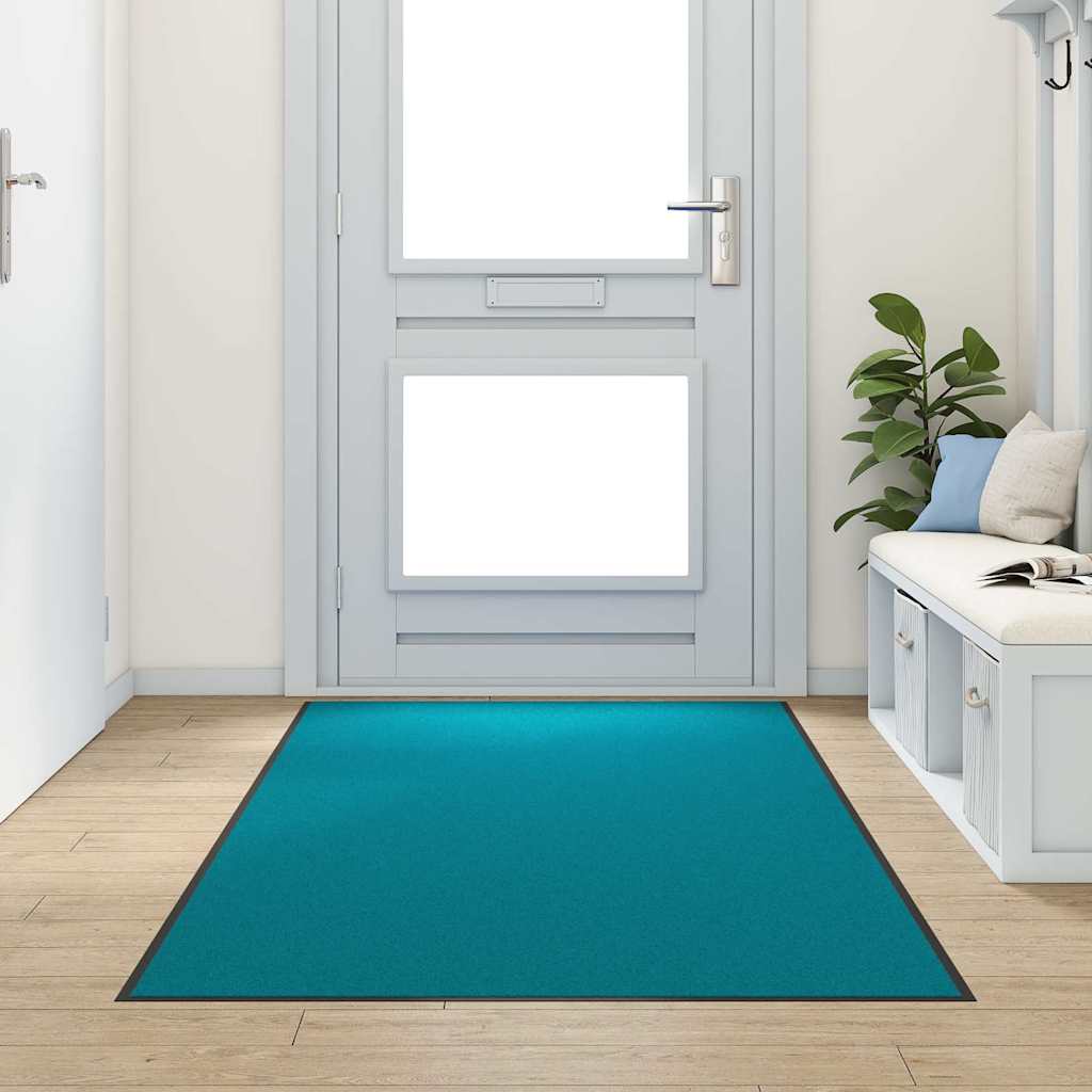 Fußmatte Cyan und Schwarz 120 x 250 cm 100% Polyamid