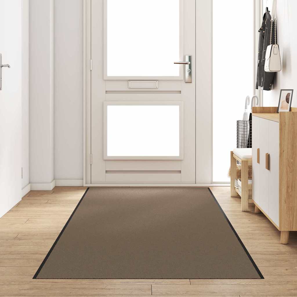 Fußmatte Beige und Schwarz 120 x 400 cm 100% Polyamid
