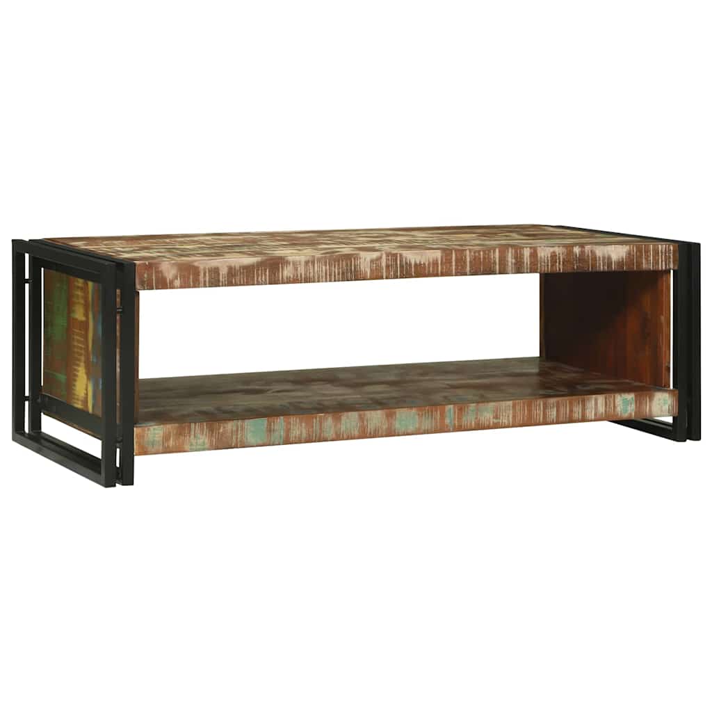 Couchtisch 120 x 50 x 38 cm Massives upgecyceltes Holz