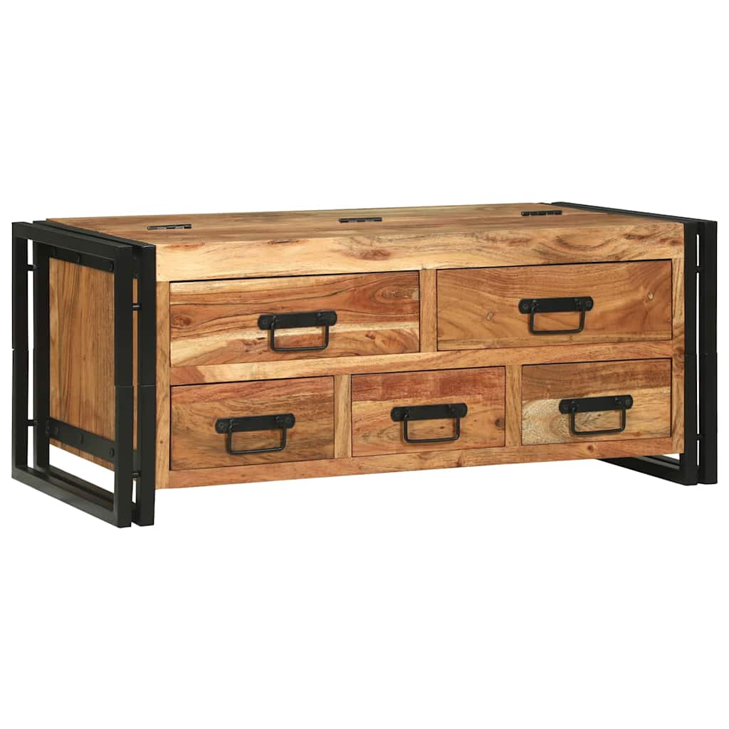 Couchtisch Braun 90 x 50 x 38 cm Massivholz Akazie