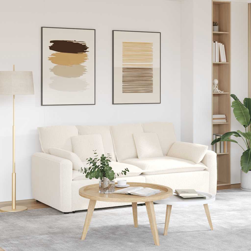 Modulares Sofa mit Kissen Cream
