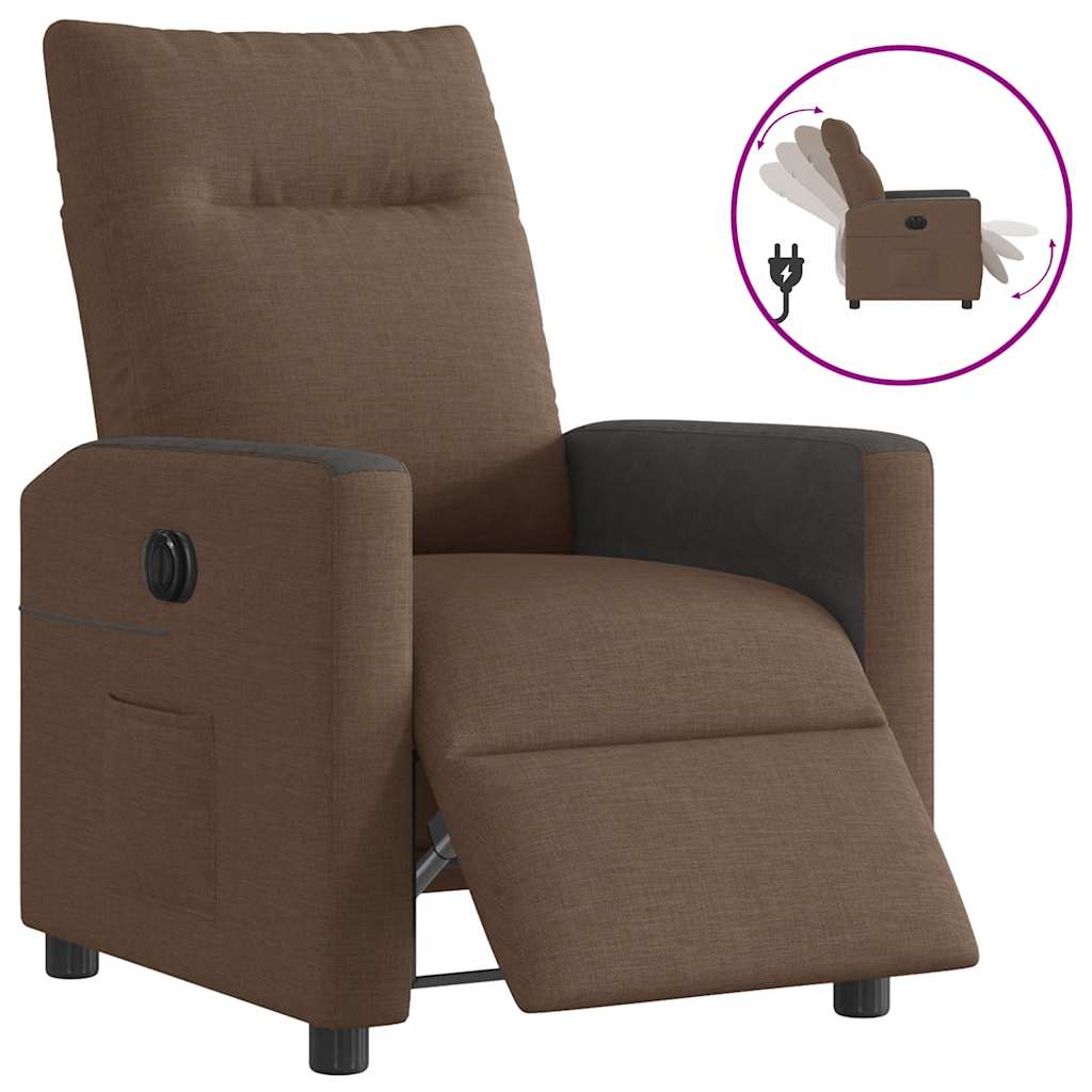 Relaxsessel Elektrisch Braun Stoff