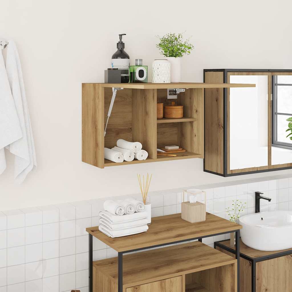 Bad-Wandschrank Artisan-Eiche 60x25x40 cm Holzwerkstoff