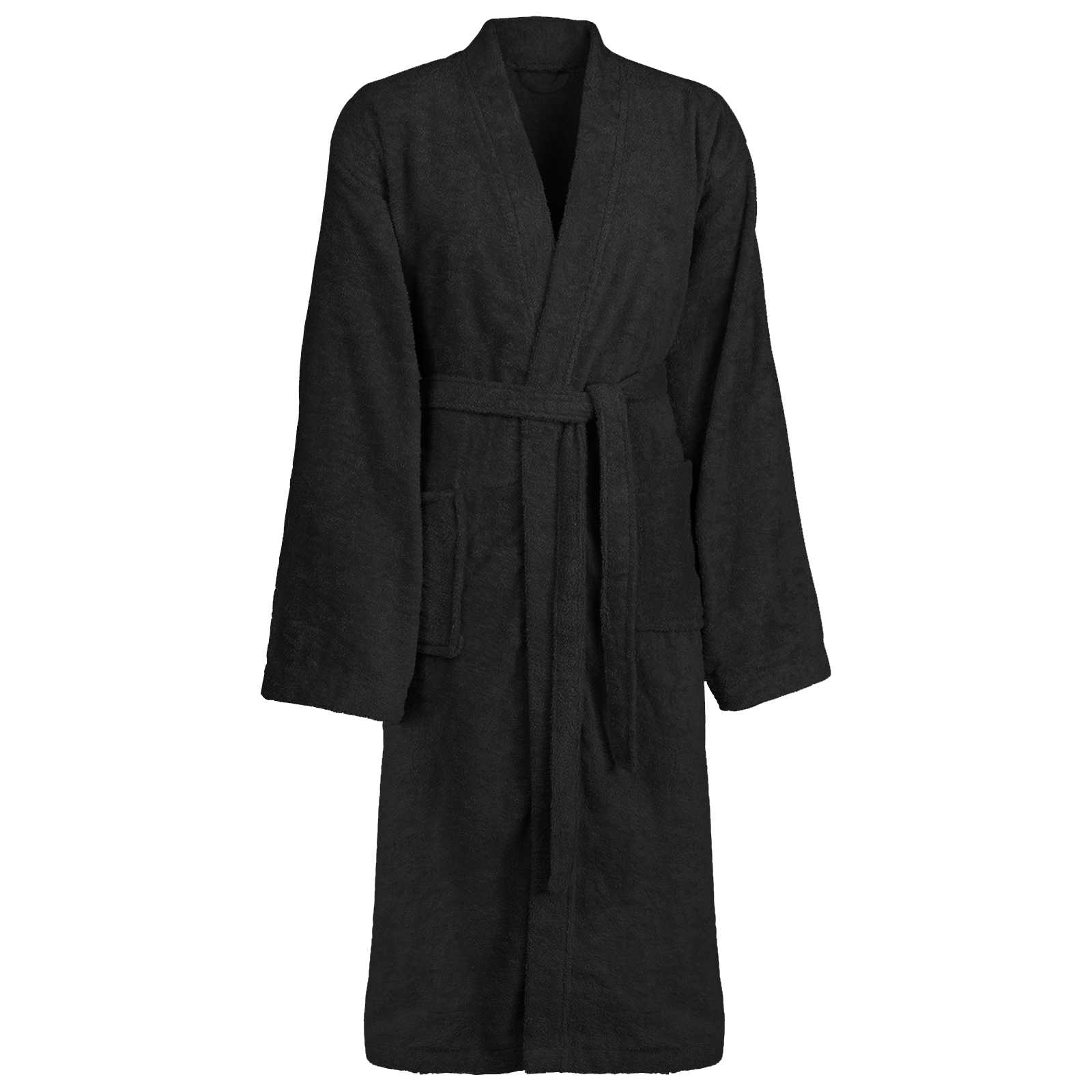 Bademantel KINN Schwarz XL Baumwolle