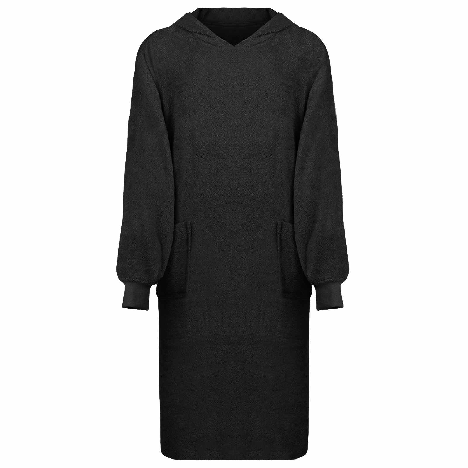 Decken-Hoodie KINN Schwarz XL Baumwolle
