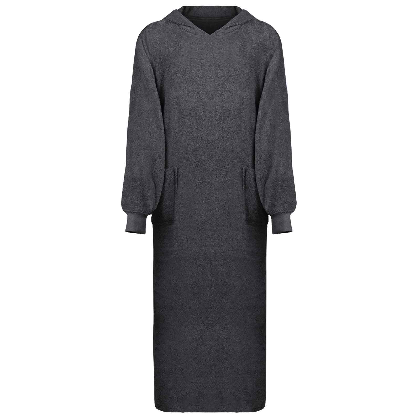 Decken-Hoodie KINN Anthrazit XXL Baumwolle